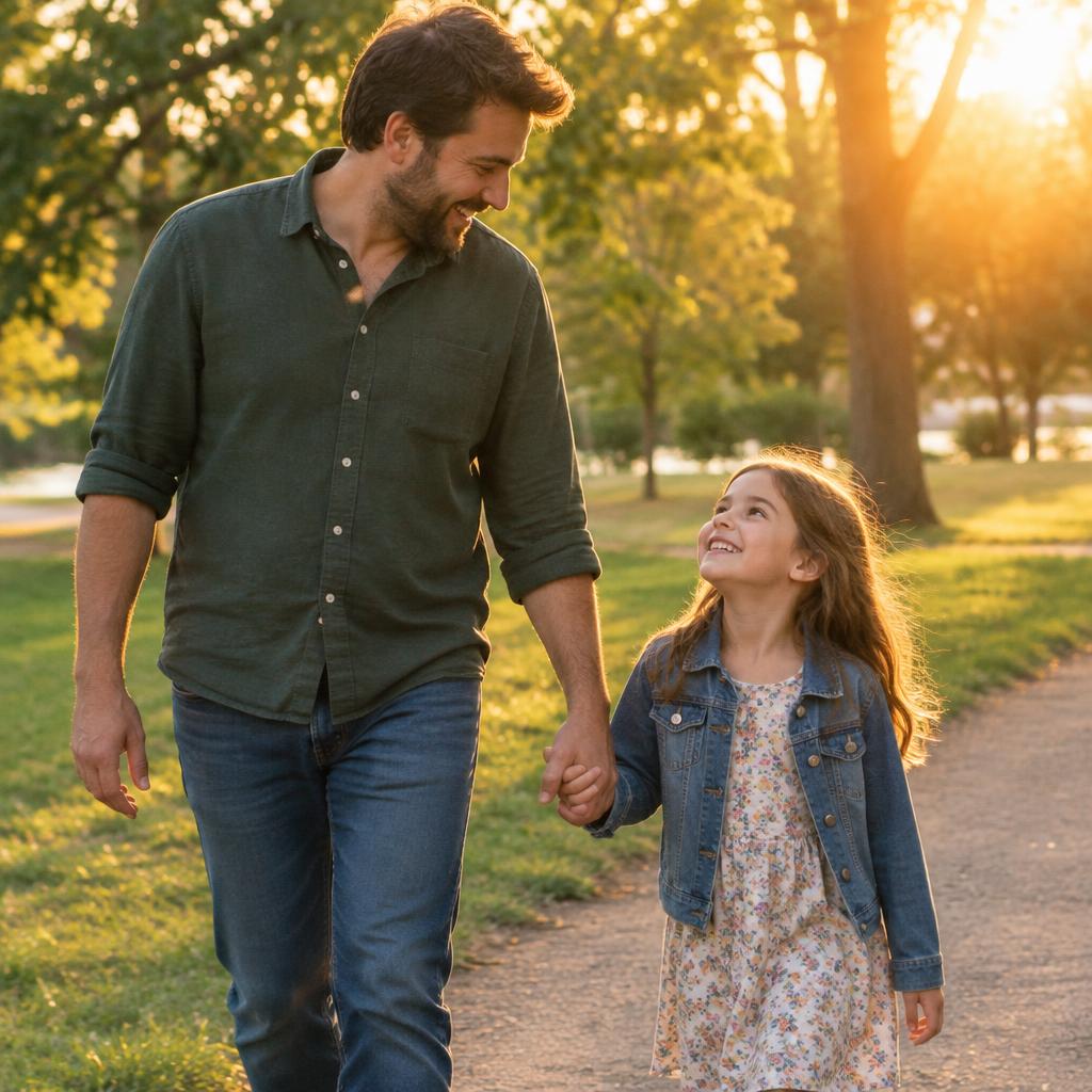 Dad and daughter